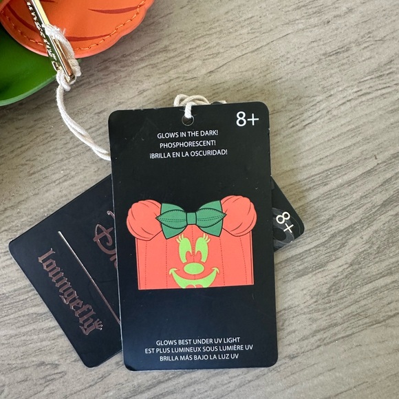 Loungefly Neon Orange and Green Glow Minnie Flap Wallet - Picture 3 of 8